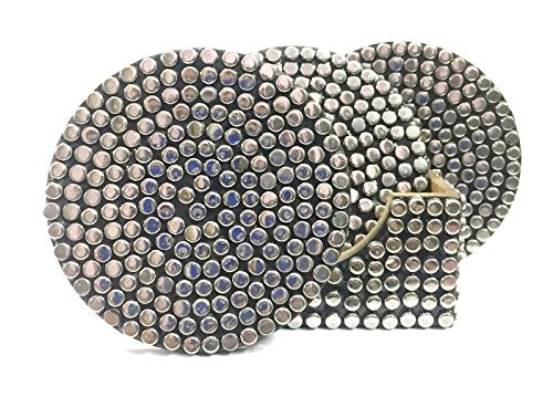 Trend Overseas Silver Brass Beads studded on MDF Base Coasters , 3.5?3.5 , Copper