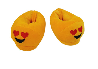 Trend Overseas Kids Size flip Flop Smiley Warm Shoes Emoji Bedroom Slipper Free Size Indoor Slipper Funny Soft Plush (Yellow)