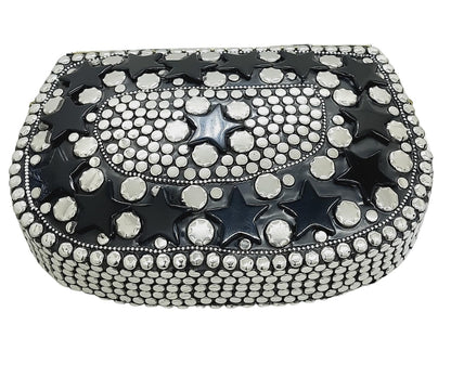 Trend Overseas Silver Metal Beads Ethnic purse Bridal Bag party clutch Metal clutches Sling Bag