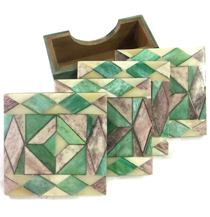 Trend Overseas Bone Tea Coasters Set (Multicolour)