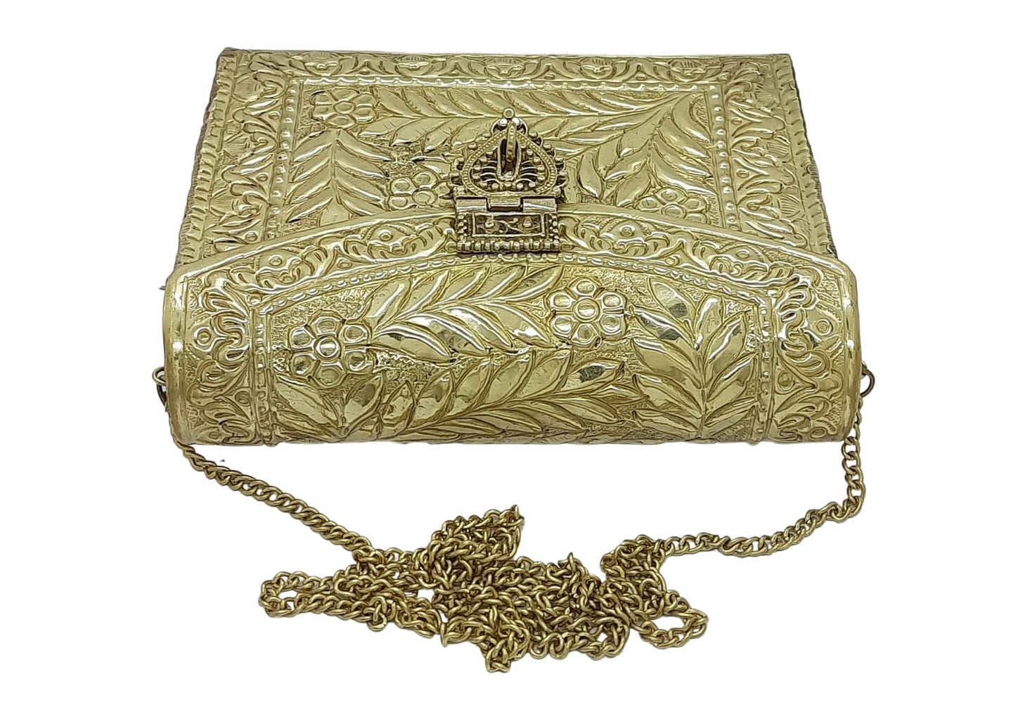 Trend Overseas Women Bridal Metal clutches Vintage Handmade Brass party clutch Antique