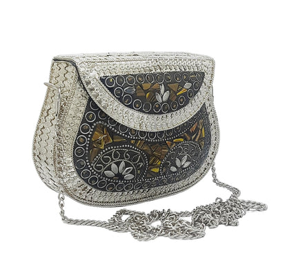 Trend Overseas Small Size Metal Bag Coin Purse Ethnic Bridal kids Bag party clutch