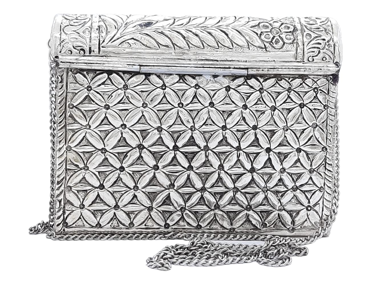 Trend Overseas Women Bridal Metal clutches Vintage Handmade Brass party clutch Antique