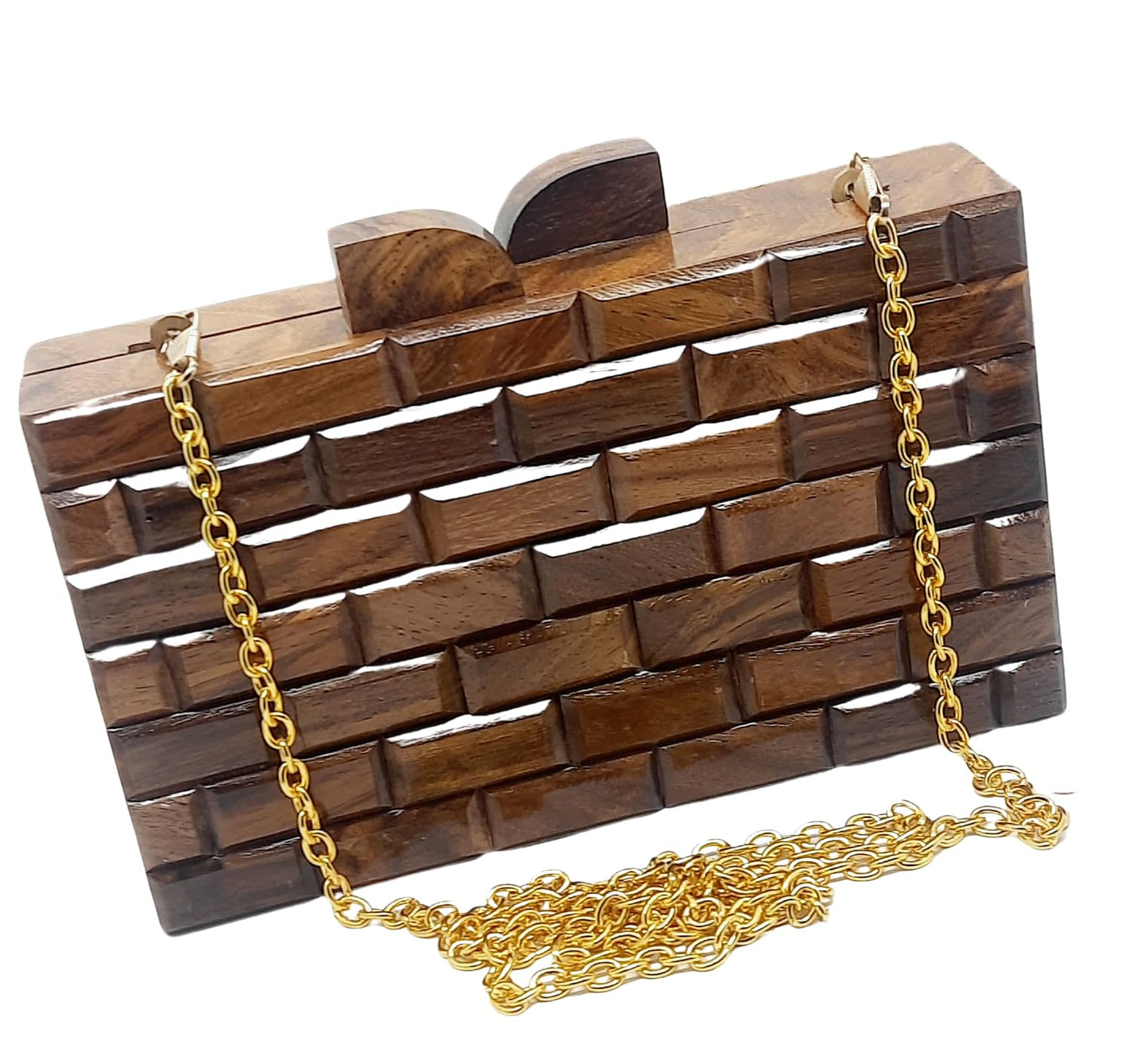 Trend Overseas Handmade Wooden Clutch Purse Bridal Clutch Handbag