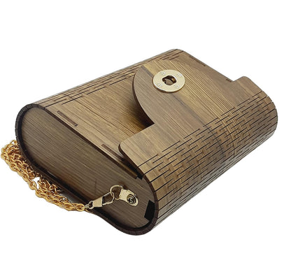 Trend Overseas Women's Clutch Handcrafted Wooden Light Weight Unique Purse Sling Bag - Laser Cut Stylish Fashionable Wooden Party Wear Sling Hand Bag