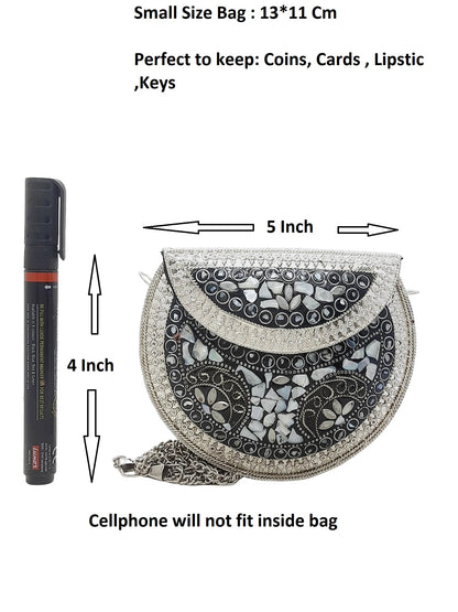 Trend Overseas Handmade Small Size Metal Bag Coin Purse Ethnic Bridal kids Bag party clutch