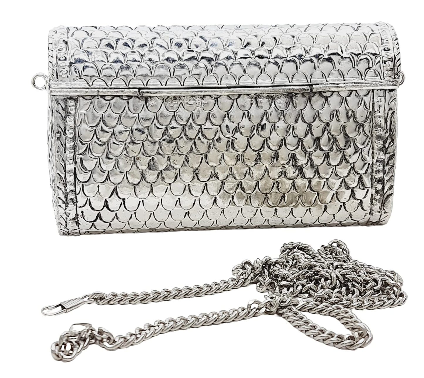 Trend Overseas Women Ethnic Party Bridal Metal clutches Handmade Brass Purse Metal party Bag Antique Hand Carving Purse