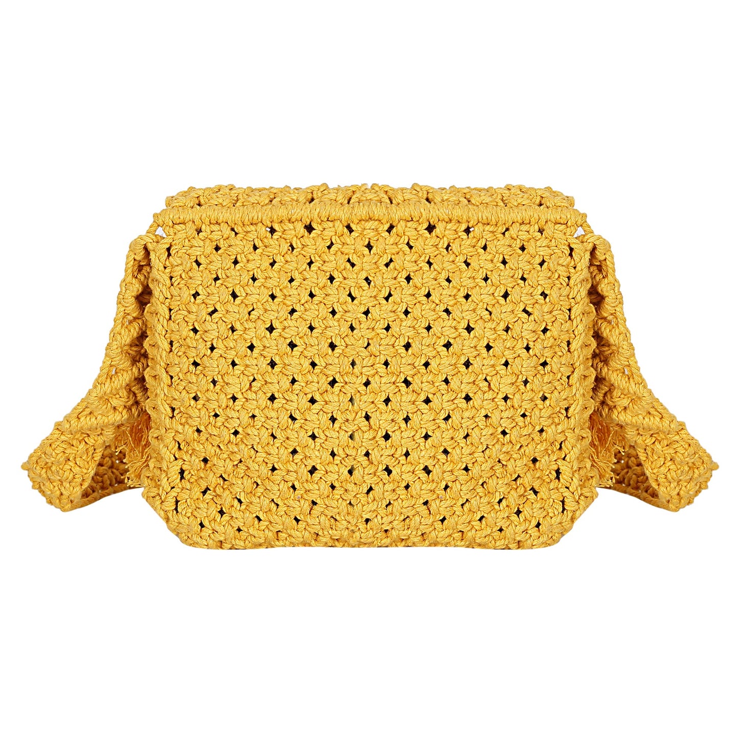 Trend Overseas Teenager Kids Women/Girl Crossbody Bag cum Clutch Handwoven Crochet Macrame Cotton rope Handbag