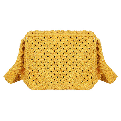 Trend Overseas Teenager Kids Women/Girl Crossbody Bag cum Clutch Handwoven Crochet Macrame Cotton rope Handbag