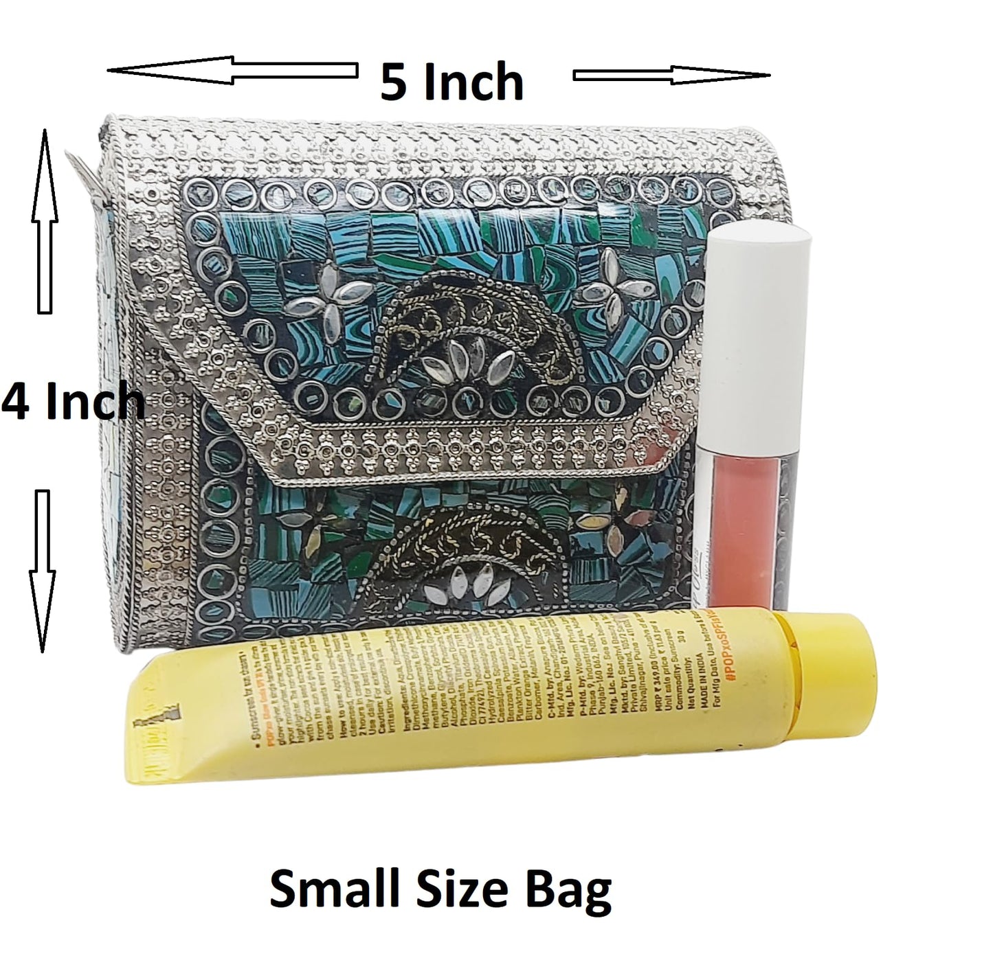 Trend Overseas Small Size Handmade Metal Bag Coin Purse Ethnic Bridal kids Bag party clutch Gift item