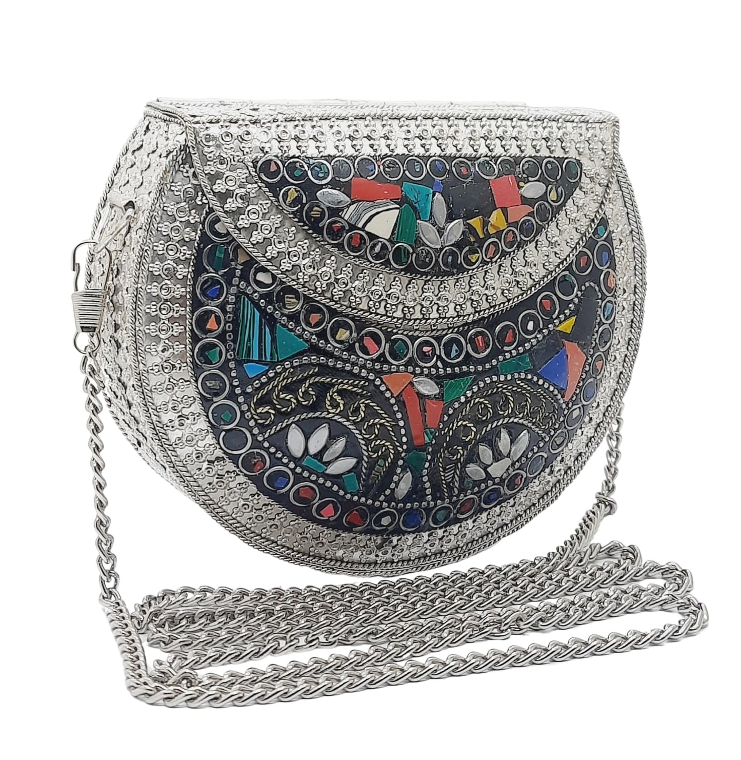 Trend Overseas Handmade Small Size Metal Bag Coin Purse Ethnic Bridal kids Bag party clutch