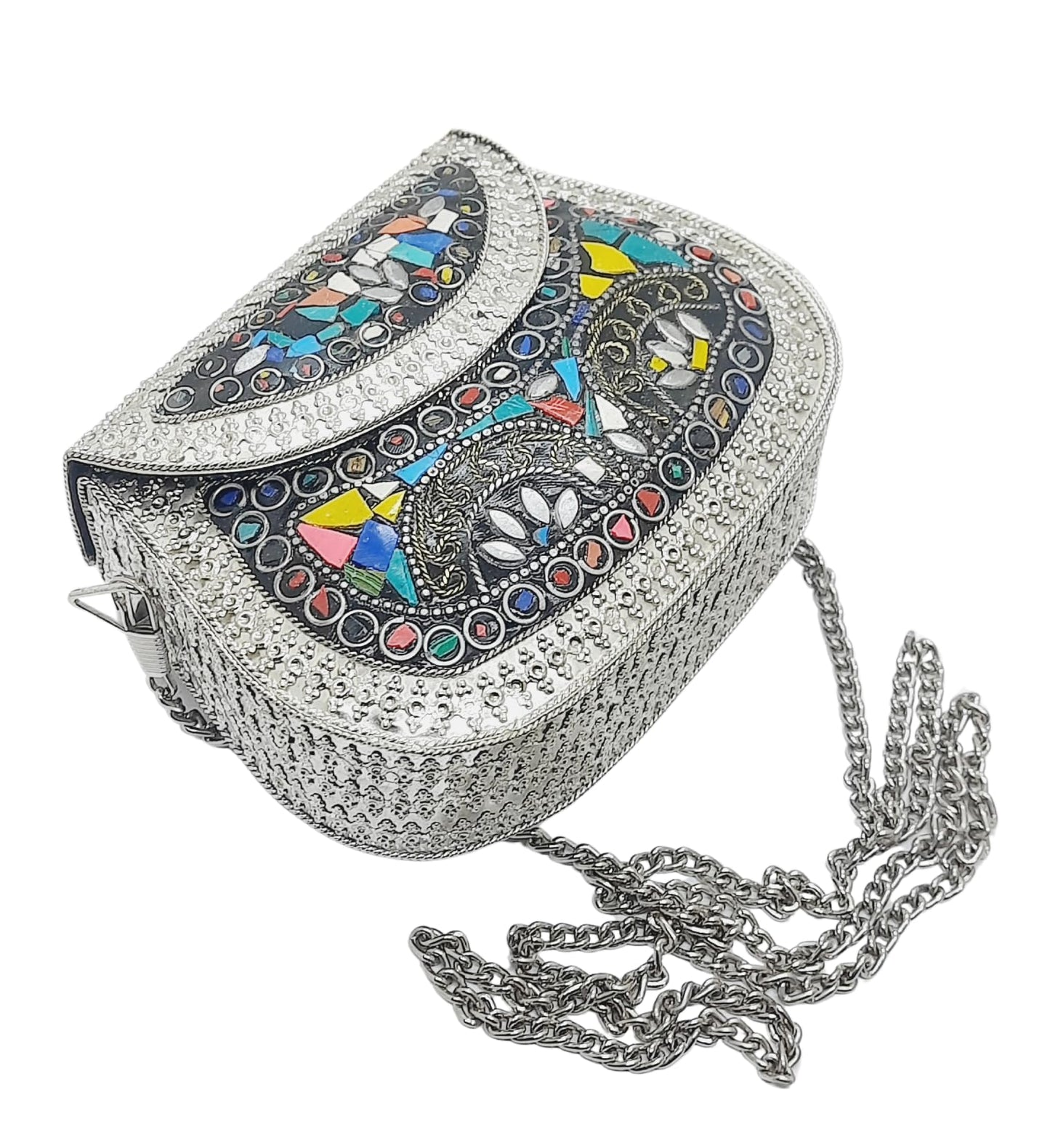 Trend Overseas Small Size Metal Bag Coin Purse Ethnic Bridal kids Bag party clutch