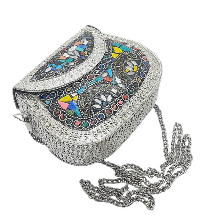 Trend Overseas Small Size Metal Bag Coin Purse Ethnic Bridal kids Bag party clutch