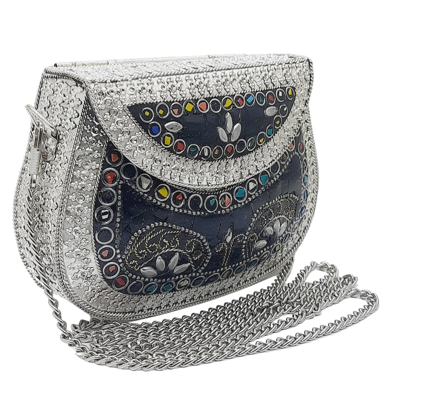 Trend Overseas Small Size Metal Bag Coin Purse Ethnic Bridal kids Bag party clutch