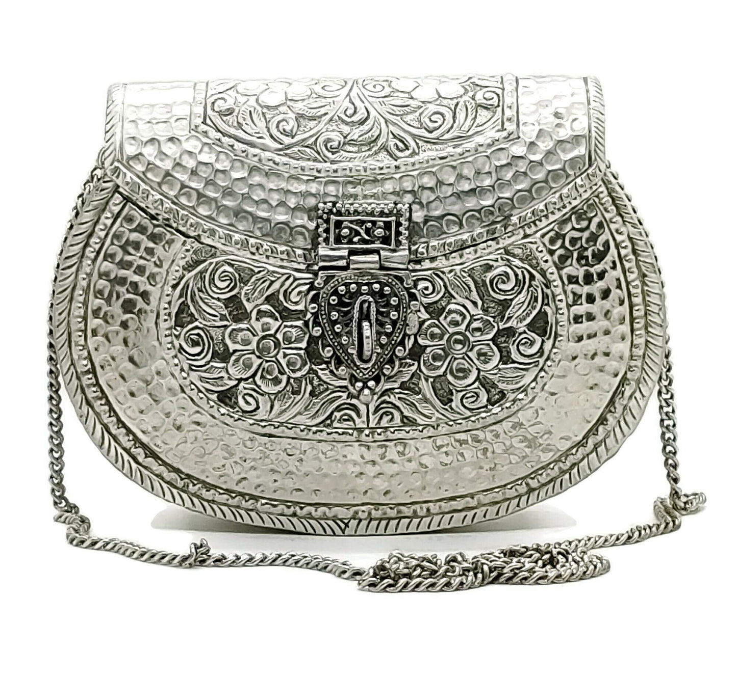 Trend Overseas Handmade Bridal Women's Antique Brass Purse Ethnic Metal Clutch Gift