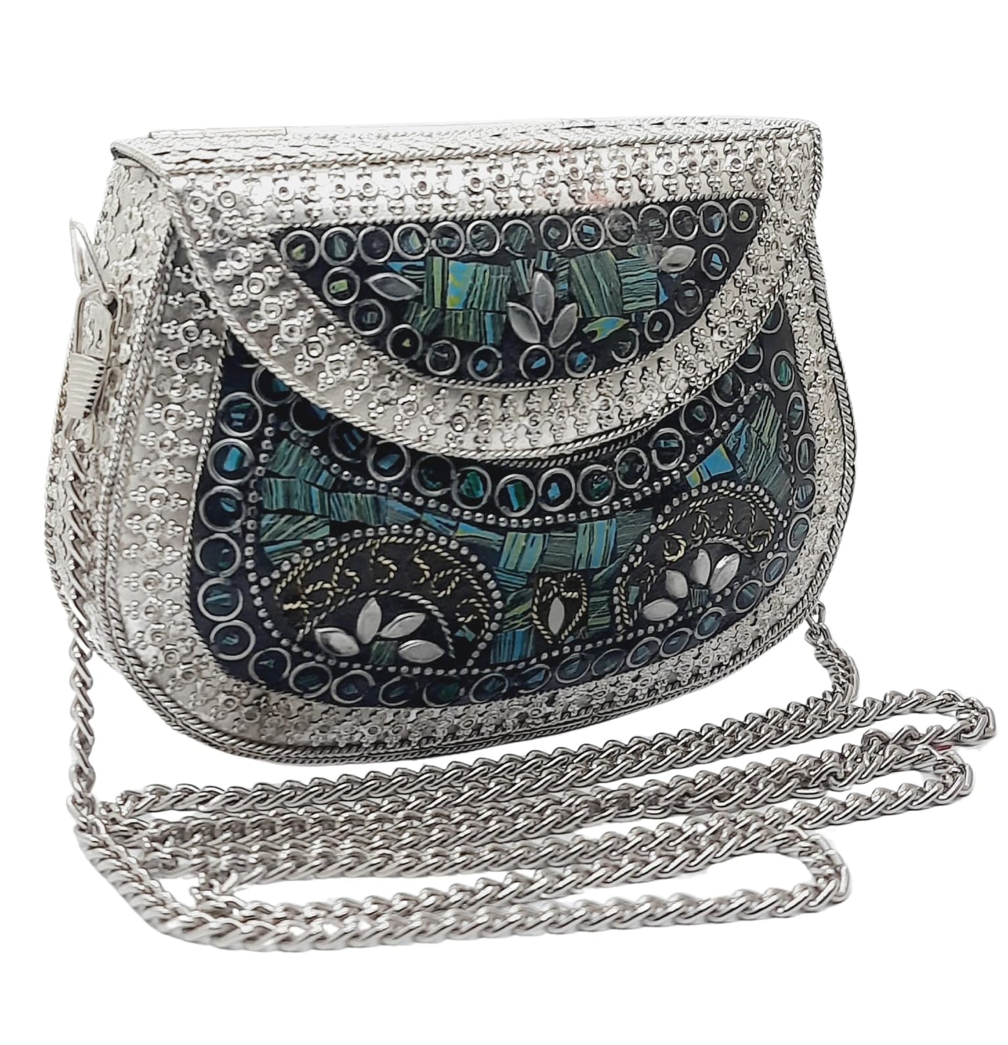 Trend Overseas Small Size Metal Bag Coin Purse Ethnic Bridal kids Bag party clutch