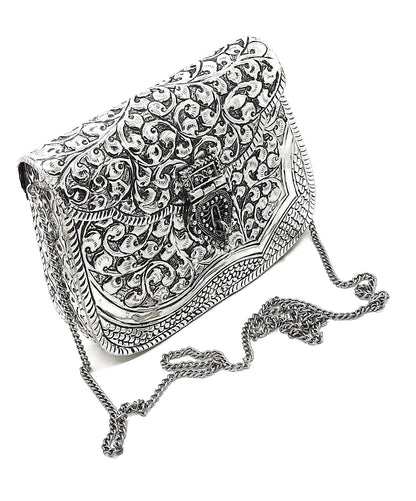 Trend Overseas Handmade Bridal Women's Antique Brass Purse Ethnic Metal Clutch Gift item