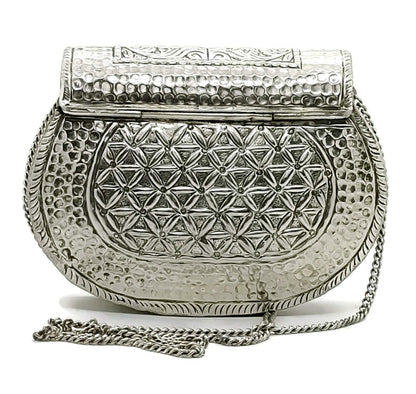 Trend Overseas Handmade Bridal Women's Antique Brass Purse Ethnic Metal Clutch Gift