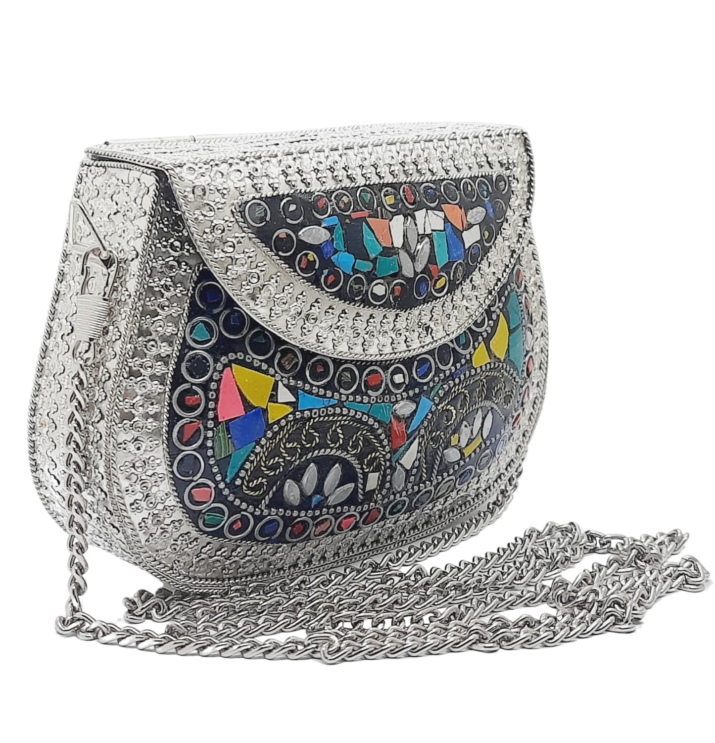 Trend Overseas Small Size Metal Bag Coin Purse Ethnic Bridal kids Bag party clutch