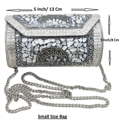 Trend Overseas Small Size Handmade Metal Bag Coin Purse Ethnic Bridal kids Bag party clutch