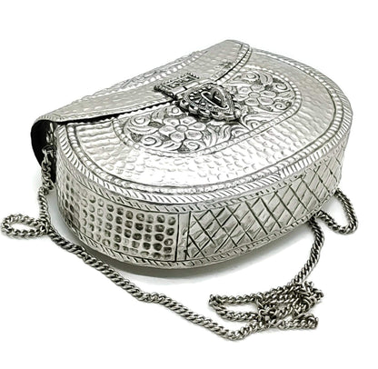 Trend Overseas Handmade Bridal Women's Antique Brass Purse Ethnic Metal Clutch Gift