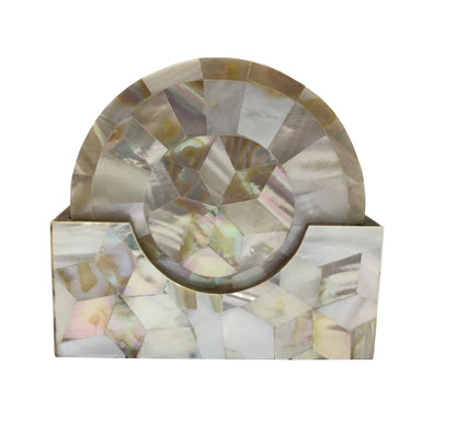 Royal Decorative Mother of Pearl Coaster Set MOP Coaster Gift Item Home Decor Corporate Gift Unique Coaster