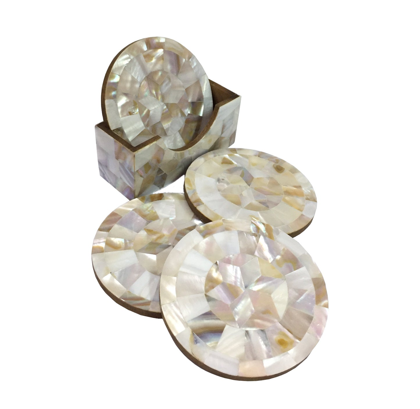 Decorative Mother of Pearl Coaster Set MOP Coaster Gift Item Home Decor Corporate Gift Unique Coaster