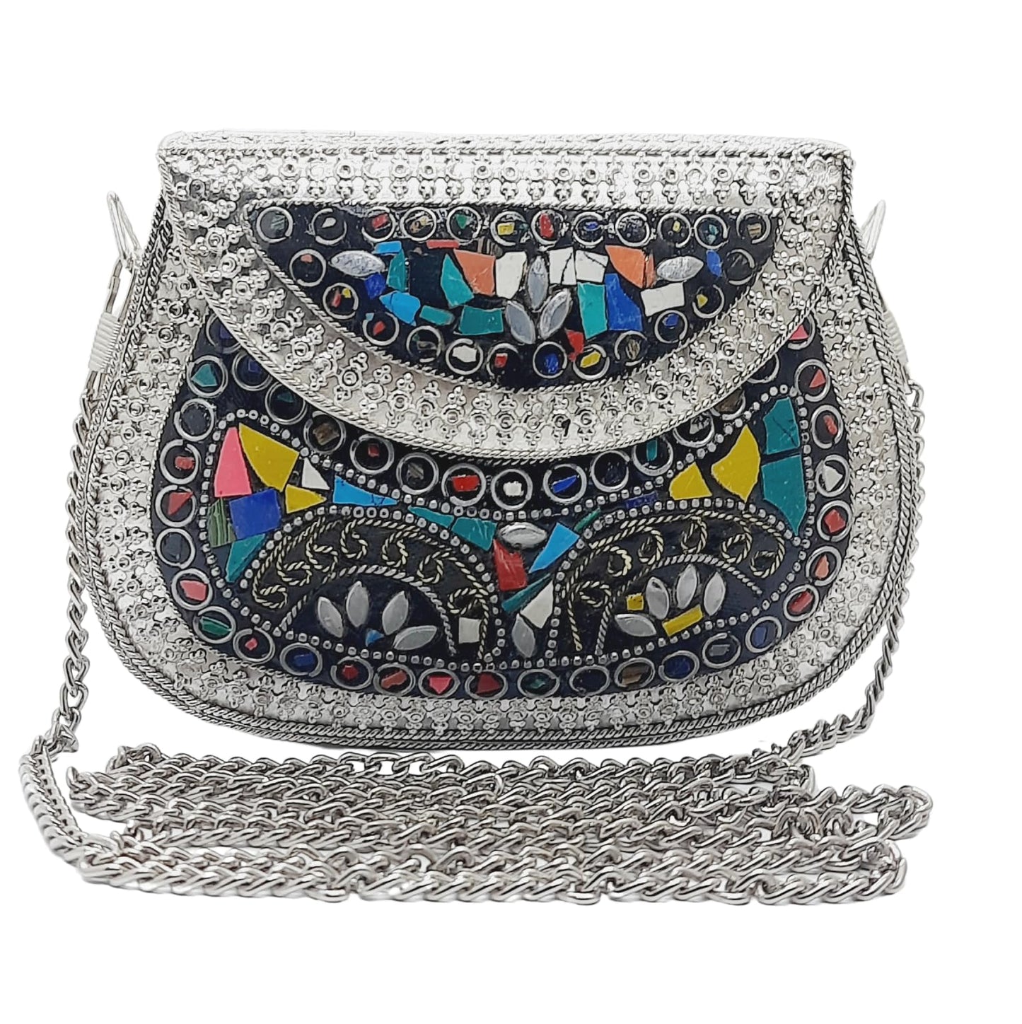 Trend Overseas Small Size Metal Bag Coin Purse Ethnic Bridal kids Bag party clutch