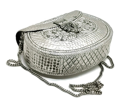 Trend Overseas Handmade Bridal Women's Antique Brass Purse Ethnic Metal Clutch Gift