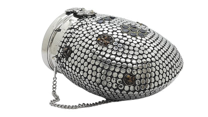 Trend Overseas metal Beaded Ethnic clutch Girls Bridal Bag cross body bag for women/Girl party clutch Metal clutches Vintage Brass