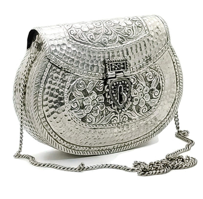 Trend Overseas Handmade Bridal Women's Antique Brass Purse Ethnic Metal Clutch Gift