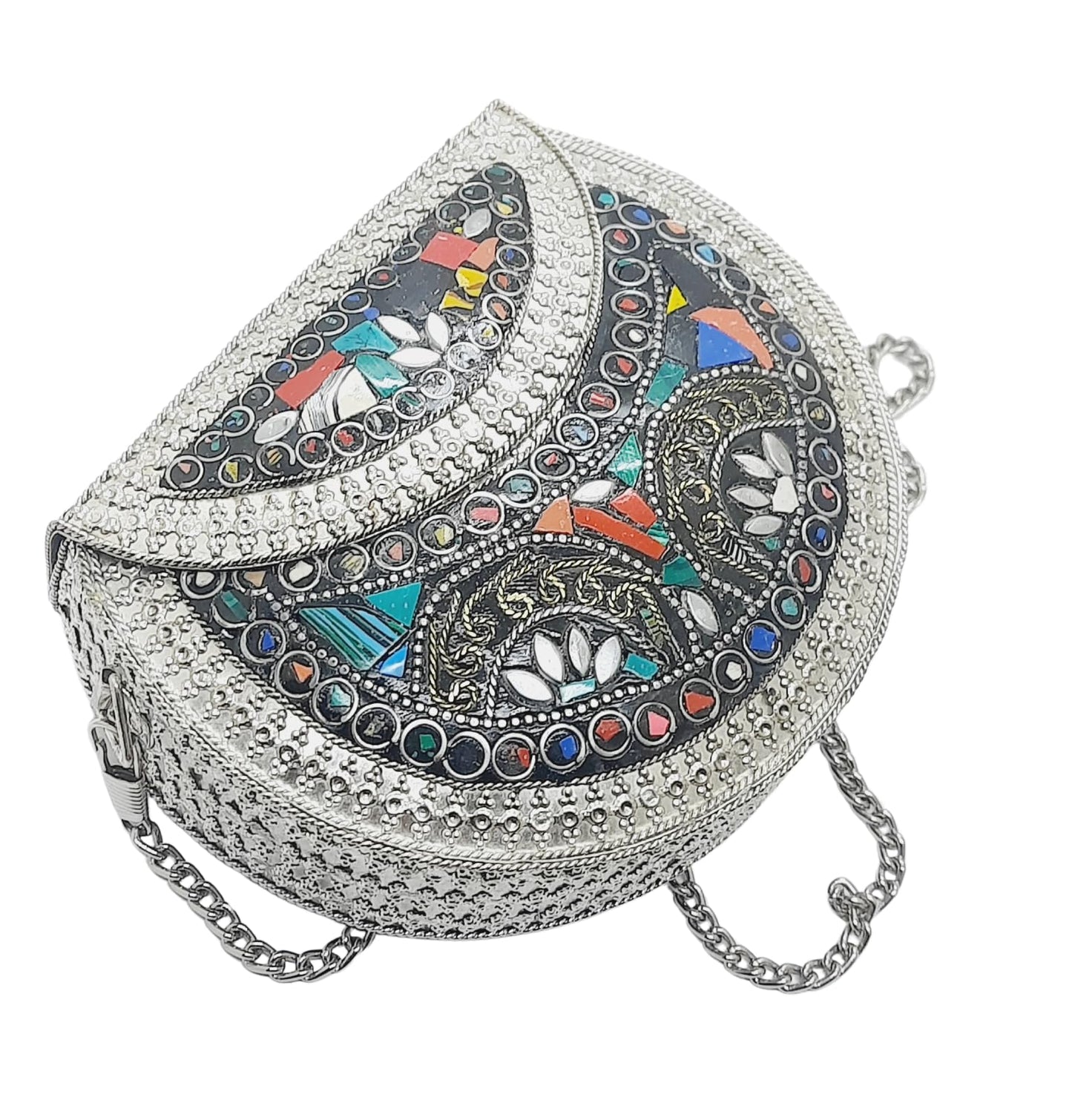 Trend Overseas Handmade Small Size Metal Bag Coin Purse Ethnic Bridal kids Bag party clutch