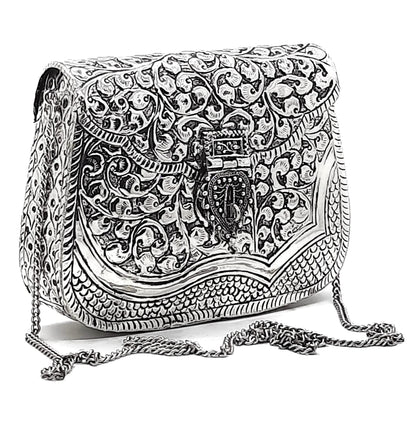 Trend Overseas Handmade Bridal Women's Antique Brass Purse Ethnic Metal Clutch Gift item