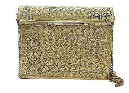 Trend Overseas Women Bridal Metal clutches Vintage Handmade Brass party clutch Antique