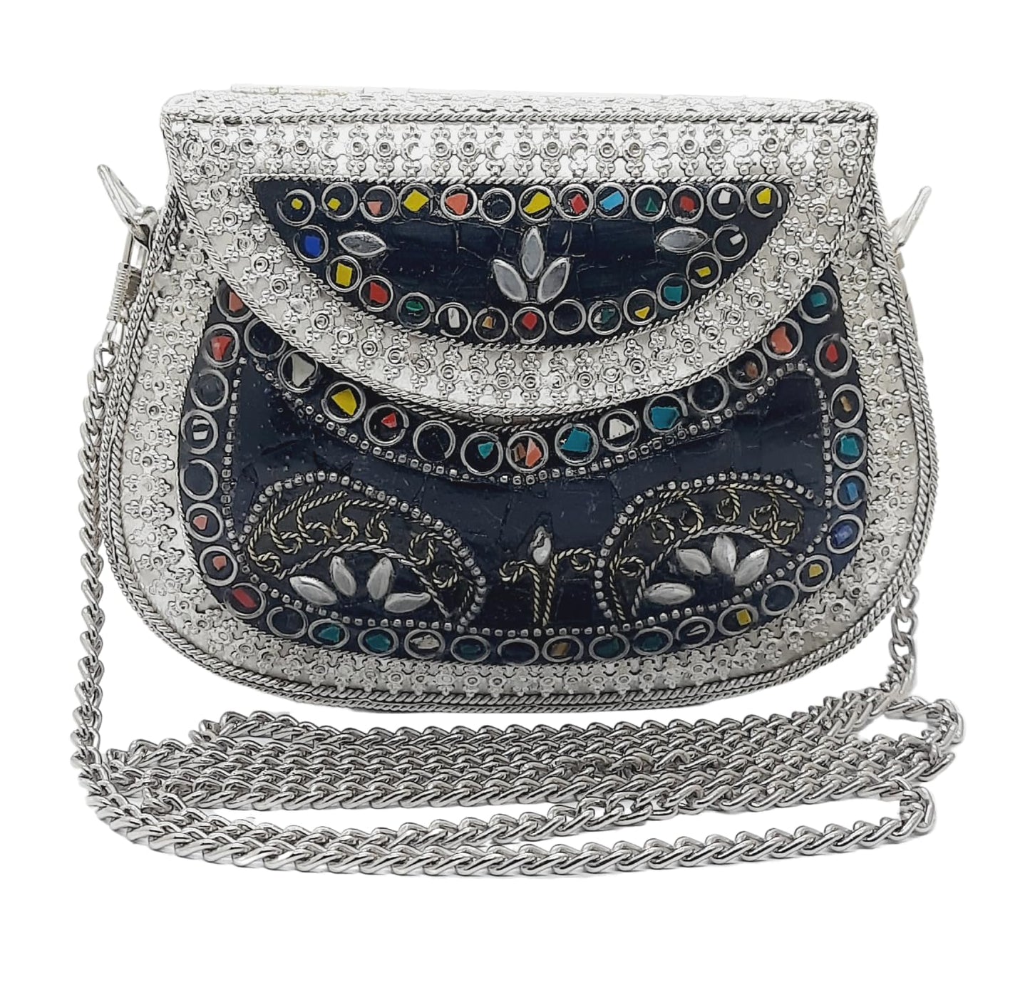 Trend Overseas Small Size Metal Bag Coin Purse Ethnic Bridal kids Bag party clutch