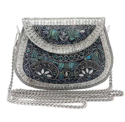 Trend Overseas Small Size Metal Bag Coin Purse Ethnic Bridal kids Bag party clutch