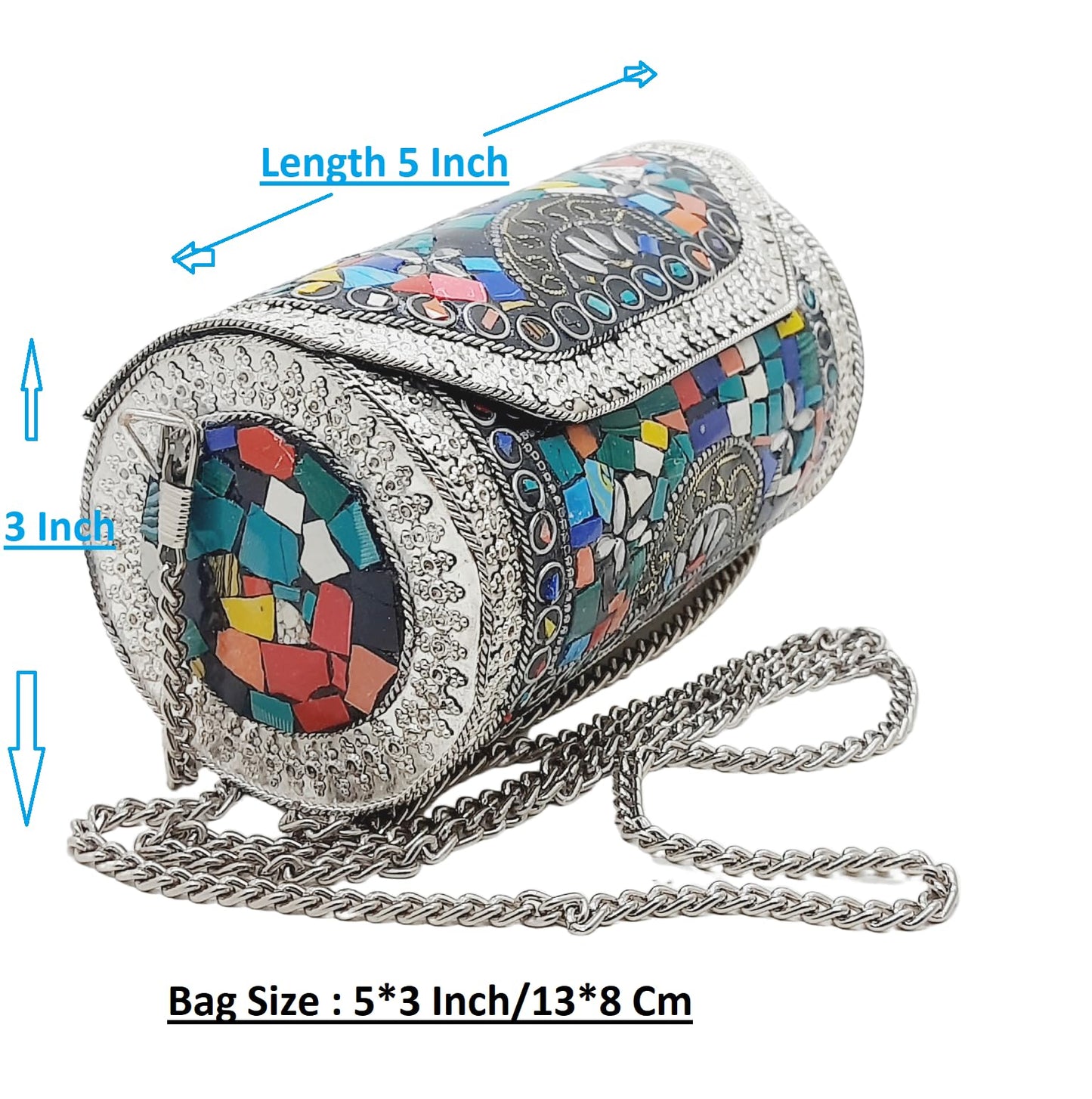 Trend Overseas Small Size Handmade Metal Bag Coin Purse Ethnic Bridal kids Bag party clutch