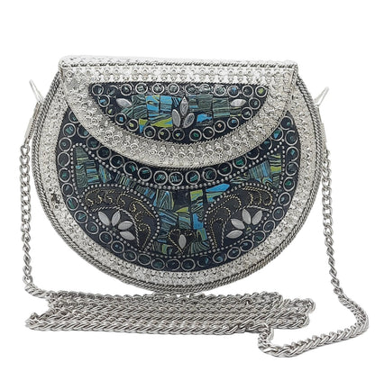 Trend Overseas Handmade Small Size Metal Bag Coin Purse Ethnic Bridal kids Bag party clutch