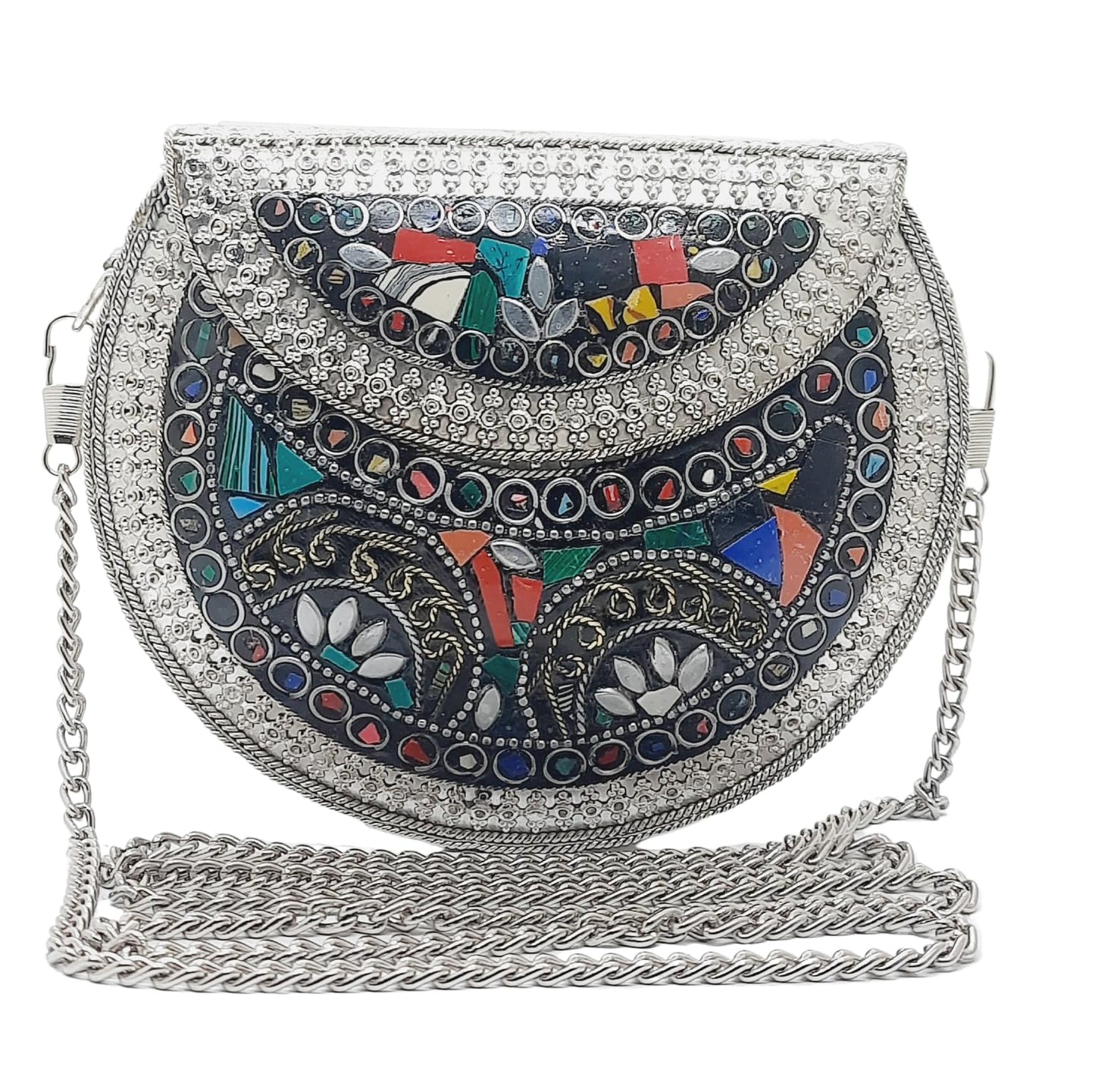 Trend Overseas Handmade Small Size Metal Bag Coin Purse Ethnic Bridal kids Bag party clutch