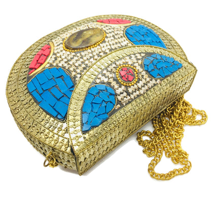 Trend Overseas Handmade metal Bridal Ethnic Clutch women Party Bag