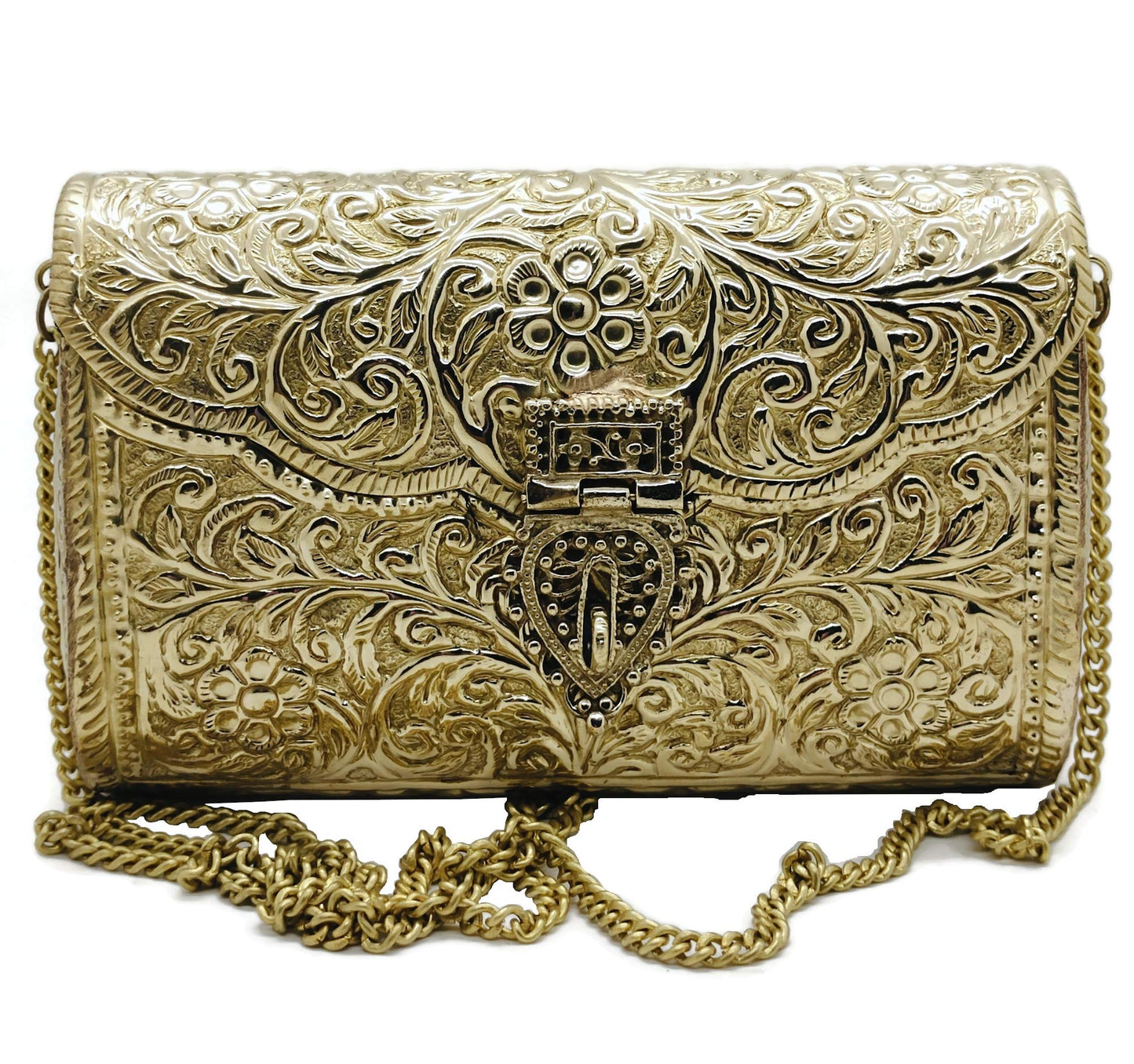 Trend Overseas Brass Metal Bag Purse Vintage Style Brass Purse antique clutch Ethnic clutch Handmade Women metal clutch Bag