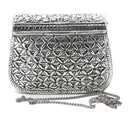 Trend Overseas Handmade Bridal Women's Antique Brass Purse Ethnic Metal Clutch Gift item